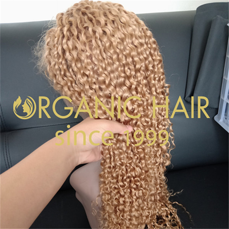 Customized 130 density,Deep curly full lace wig at a wholesale price A58